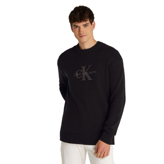 Calvin Klein Ανδρική πλεκτή μπλούζα Chenille Monologo Sweater